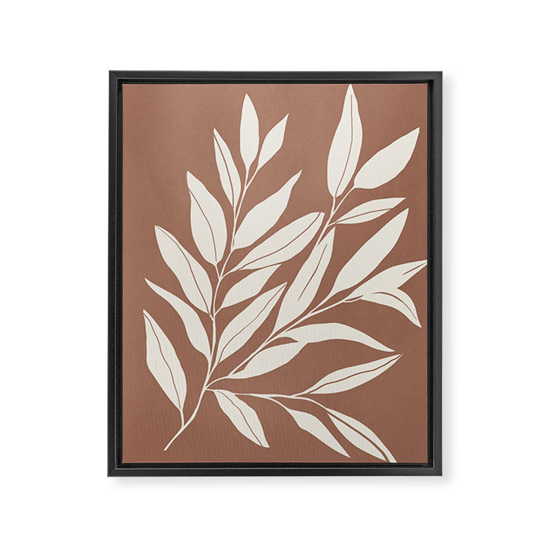 Mocha Branching Simplicity Framed Canvas Print Gallery Image 8