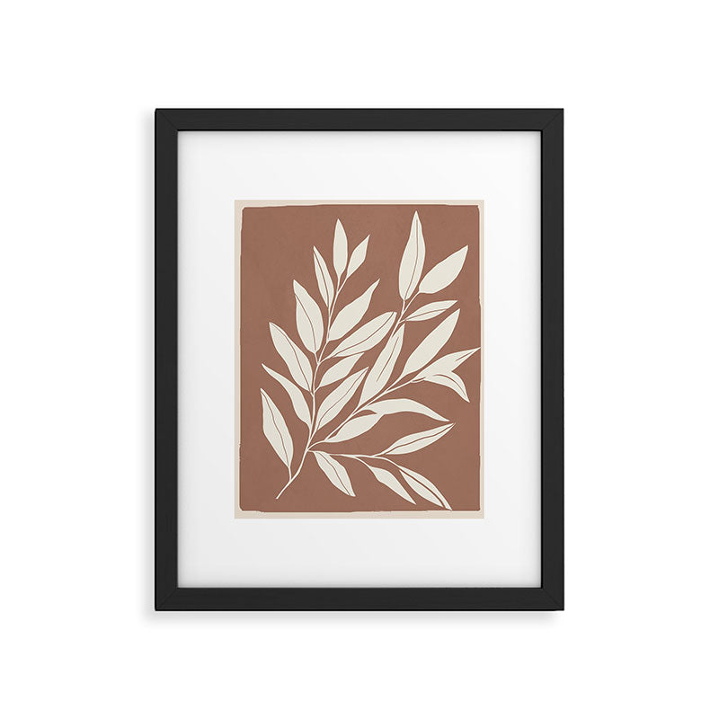 Mocha Branching Simplicity Framed Art Print Gallery Image 6