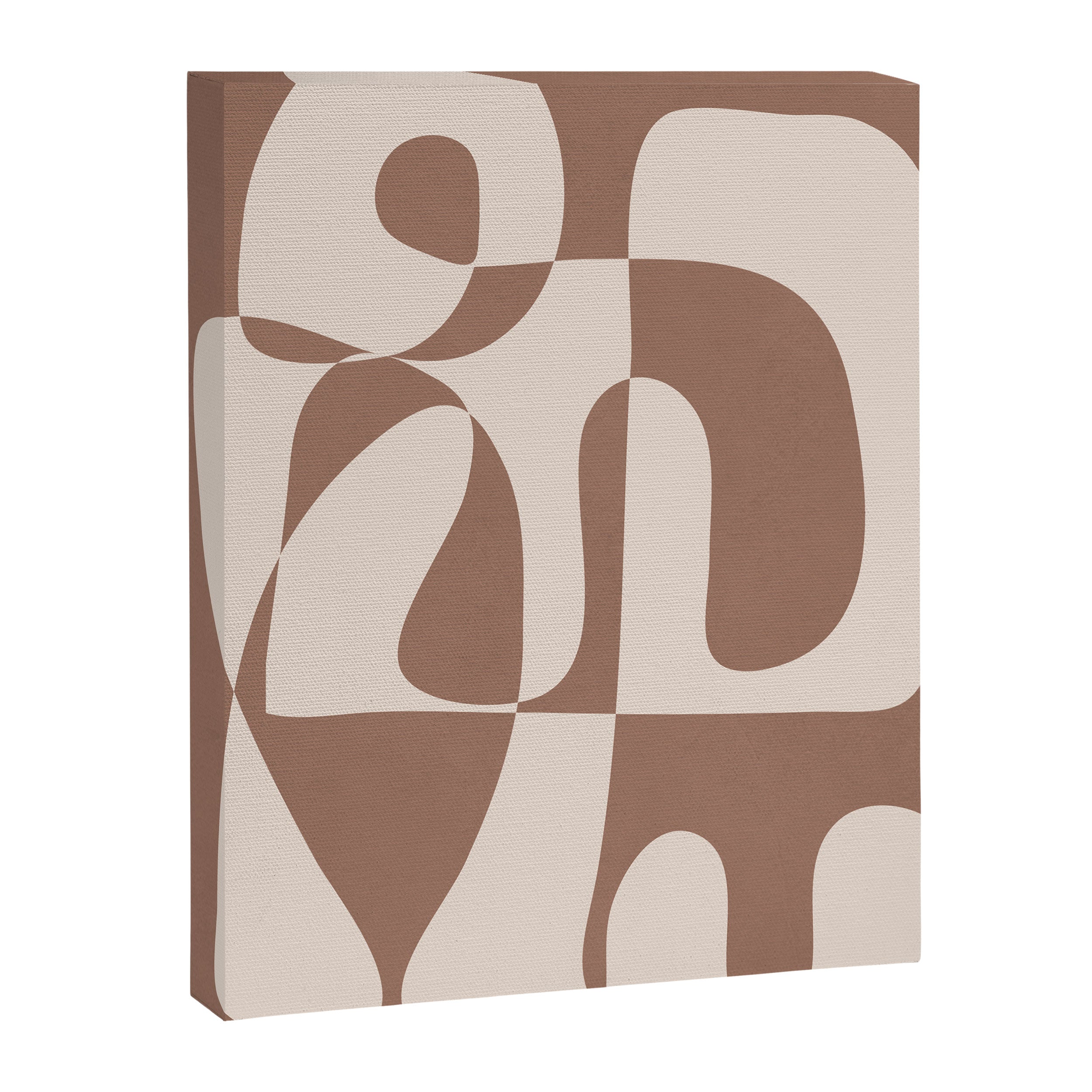 Mocha Modern Abstract 1 Canvas Print Gallery Image 6