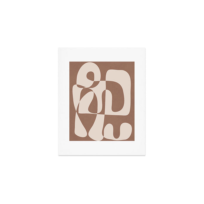 Mocha Modern Abstract 1 Art Print Gallery Image 1