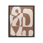 Mocha Modern Abstract 1 Framed Canvas Print Gallery Image 6