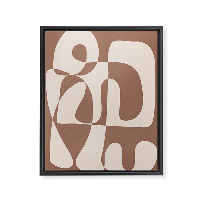Mocha Modern Abstract 1 Framed Canvas Print Gallery Image 1