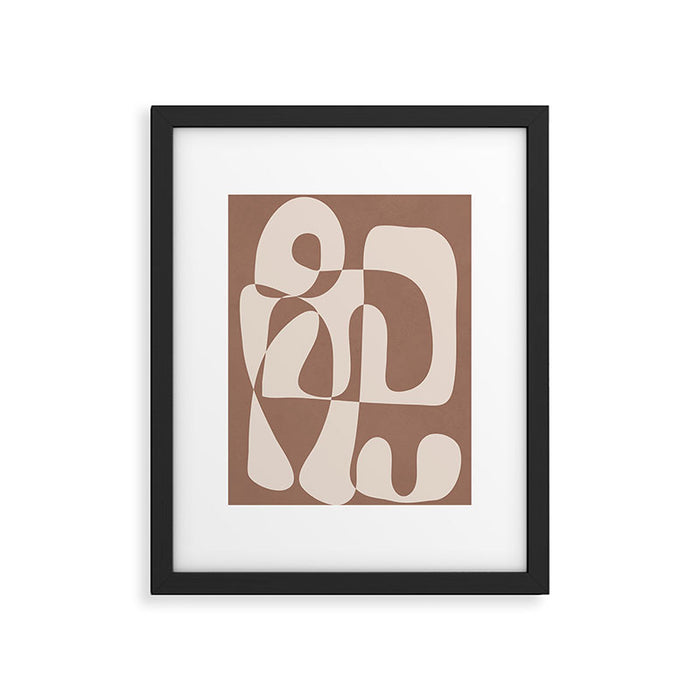 Mocha Modern Abstract 1 Framed Art Print Gallery Image 1