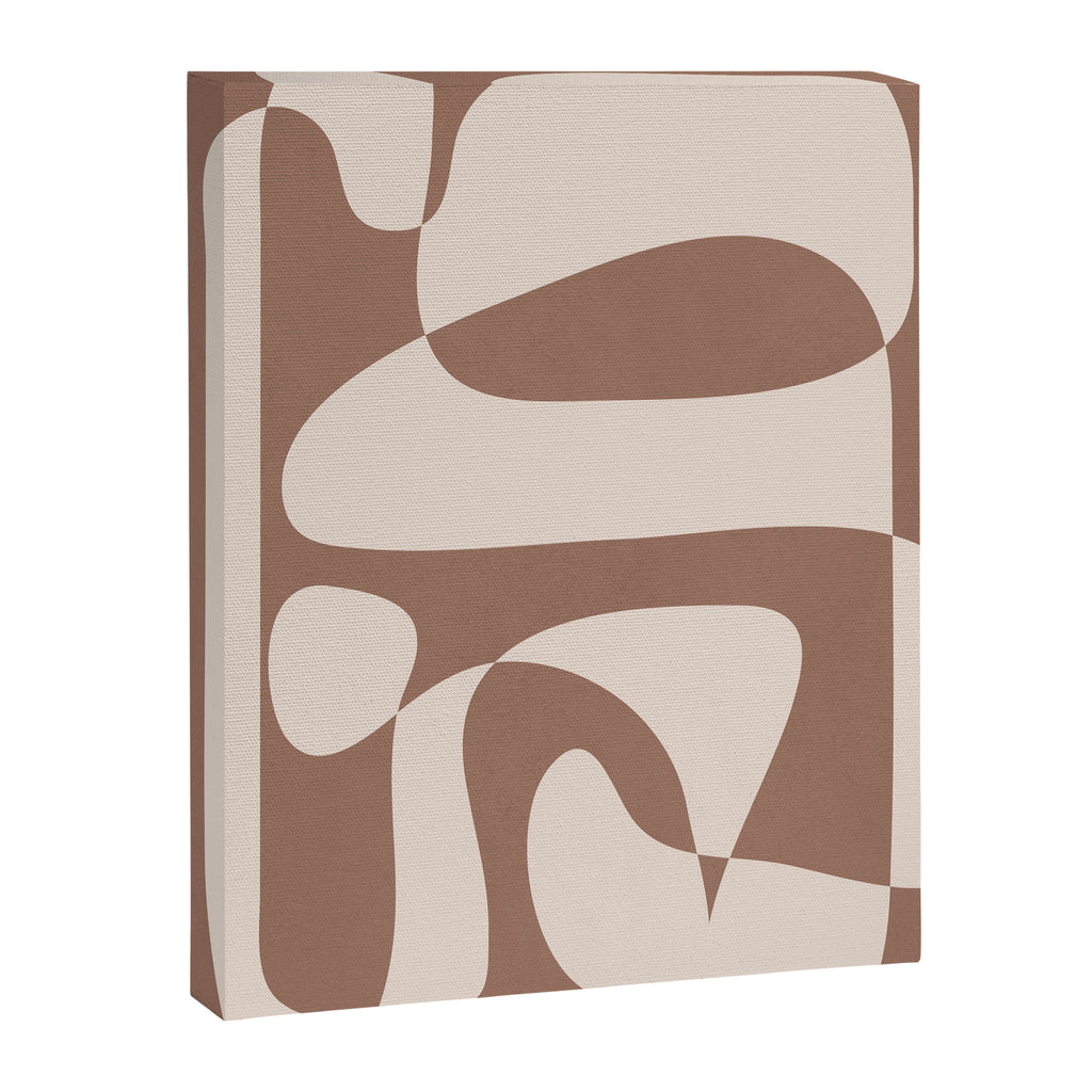Mocha Modern Abstract 2 Canvas Print Gallery Image 6