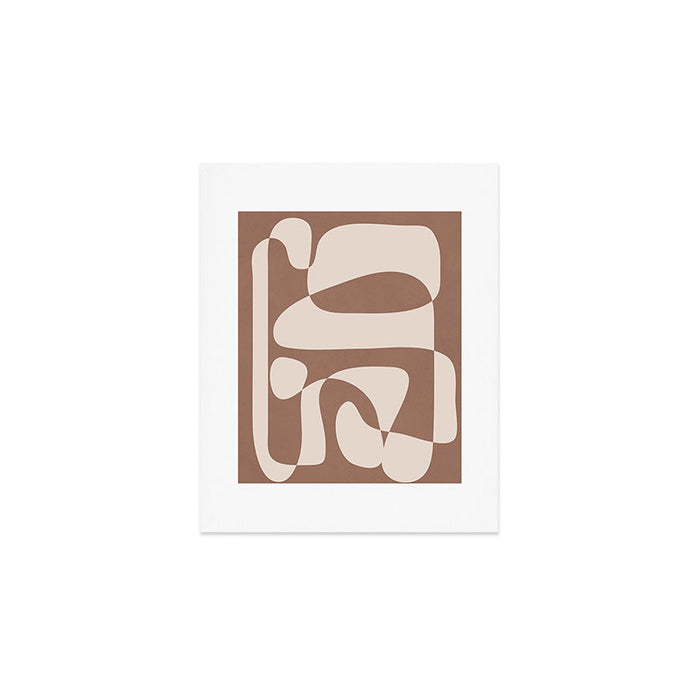 Mocha Modern Abstract 2 Art Print Gallery Image 1