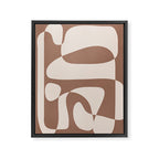 Mocha Modern Abstract 2 Framed Canvas Print Gallery Image 6