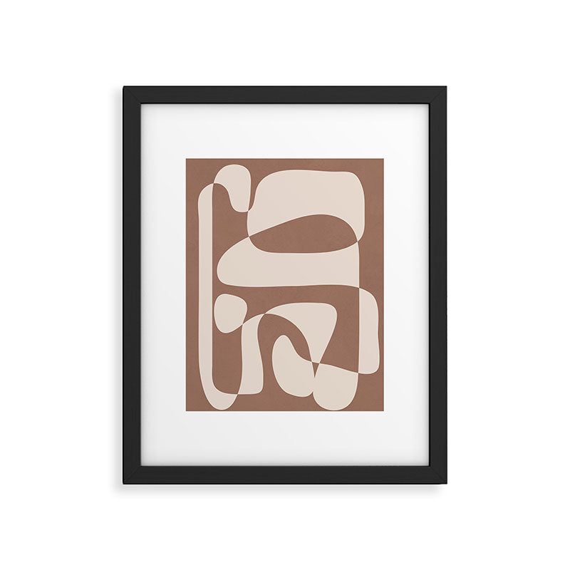 Mocha Modern Abstract 2 Framed Art Print Gallery Image 5