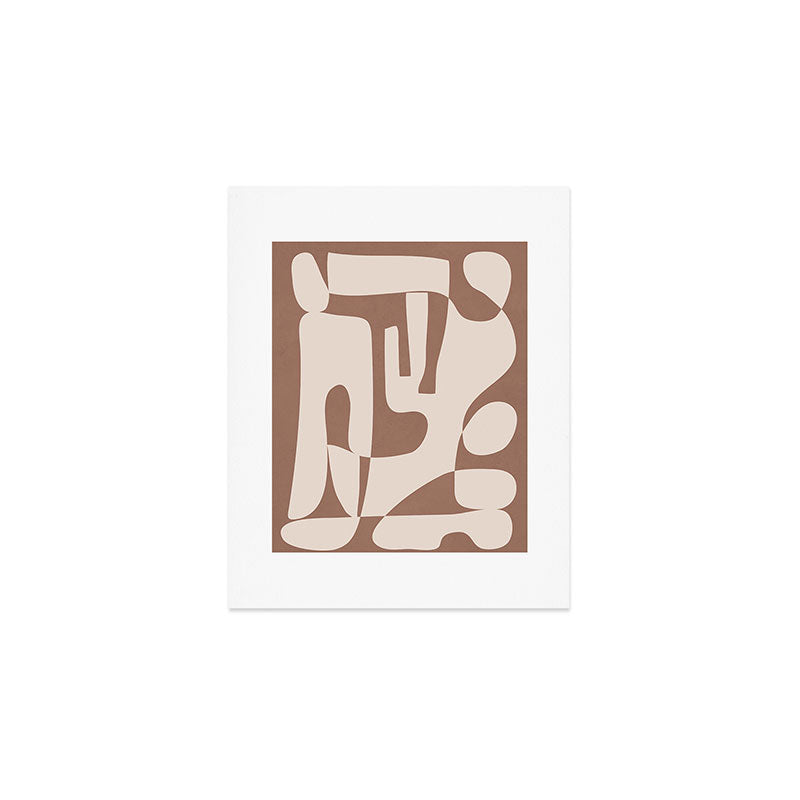 Mocha Modern Abstract 3 Art Print Gallery Image 1