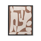 Mocha Modern Abstract 3 Framed Canvas Print Gallery Image 6