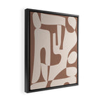 Mocha Modern Abstract 3 Framed Canvas Print Gallery Image 2