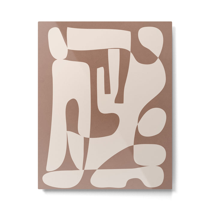 Mocha Modern Abstract 3 Metal Print Gallery Image 1