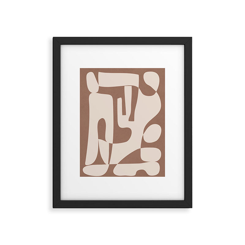 Mocha Modern Abstract 3 Framed Art Print Gallery Image 5