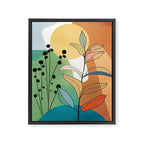 Modern abstract leaves line art 12 Framed Canvas Print Gallery Image 6