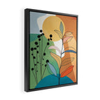 Modern abstract leaves line art 12 Framed Canvas Print Gallery Image 2