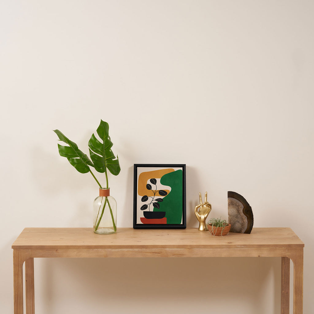 Modern Abstract Minimal Shapes Branches Art 4 Framed Canvas Print Gallery Image 4