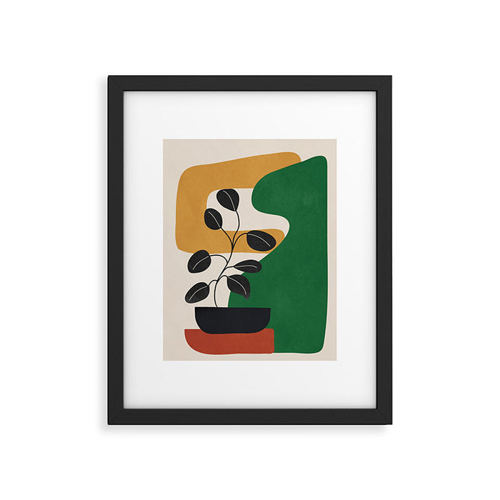 Modern Abstract Minimal Shapes Branches Art 4 Framed Art Print Gallery Image 1