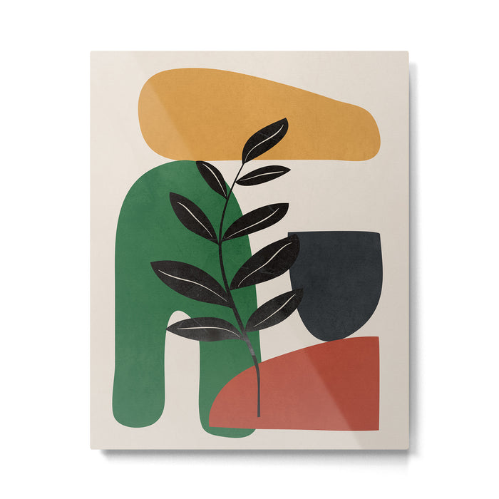 Modern Abstract Minimal Shapes Branches Art 5 Metal Print Gallery Image 1