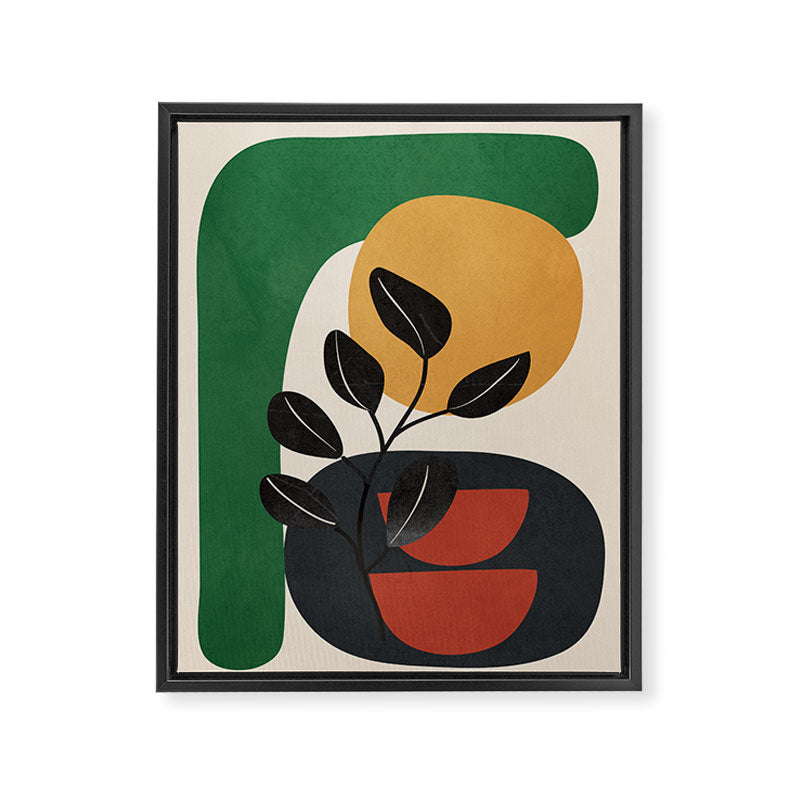 Modern Abstract Minimal Shapes Branches Art 6 Framed Canvas Print Gallery Image 6