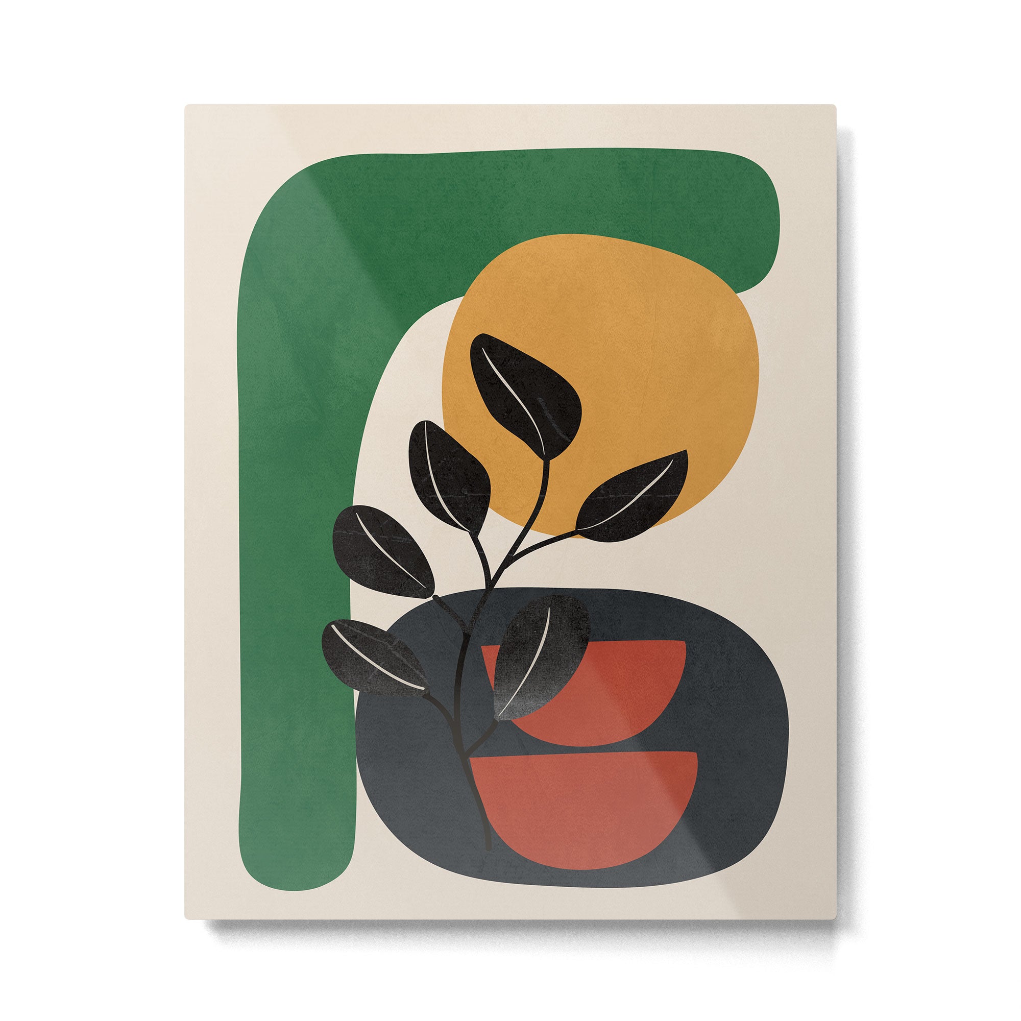 Modern Abstract Minimal Shapes Branches Art 6 Metal Print Gallery Image 4