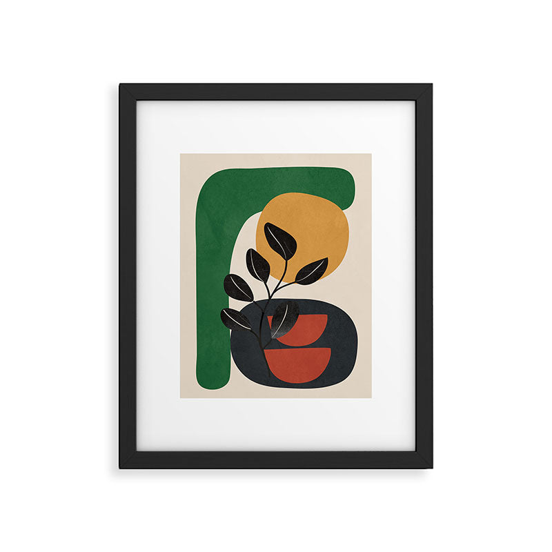 Modern Abstract Minimal Shapes Branches Art 6 Framed Art Print Gallery Image 5