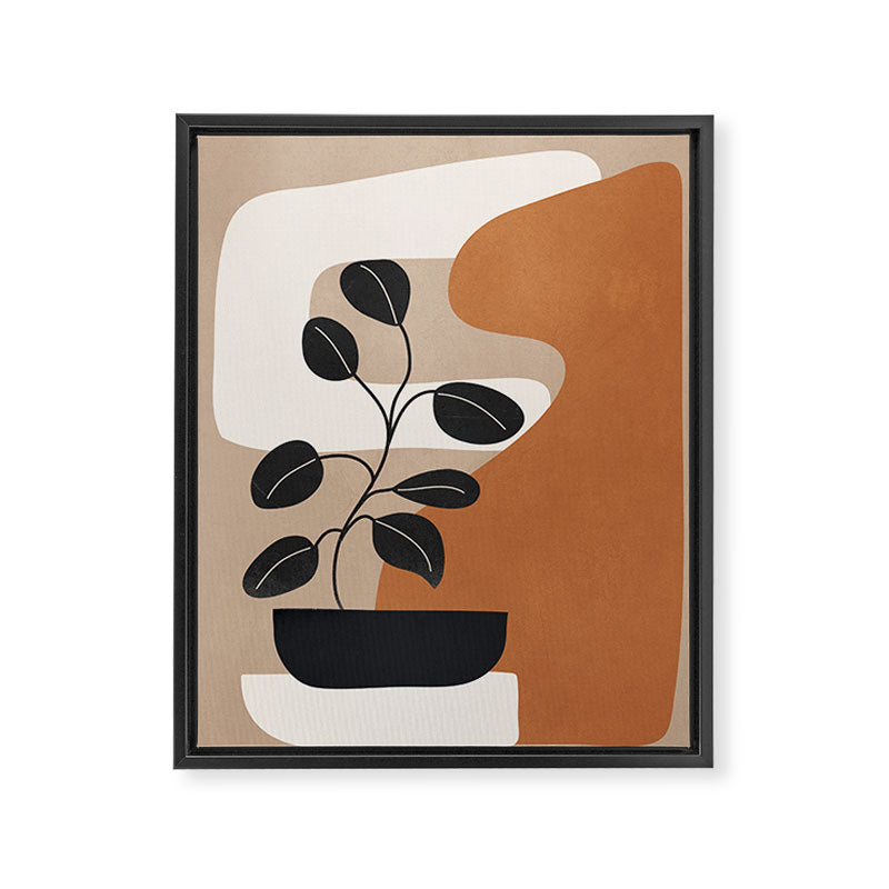 Modern Abstract Minimal Shapes Branches Art 7 Framed Canvas Print Gallery Image 6
