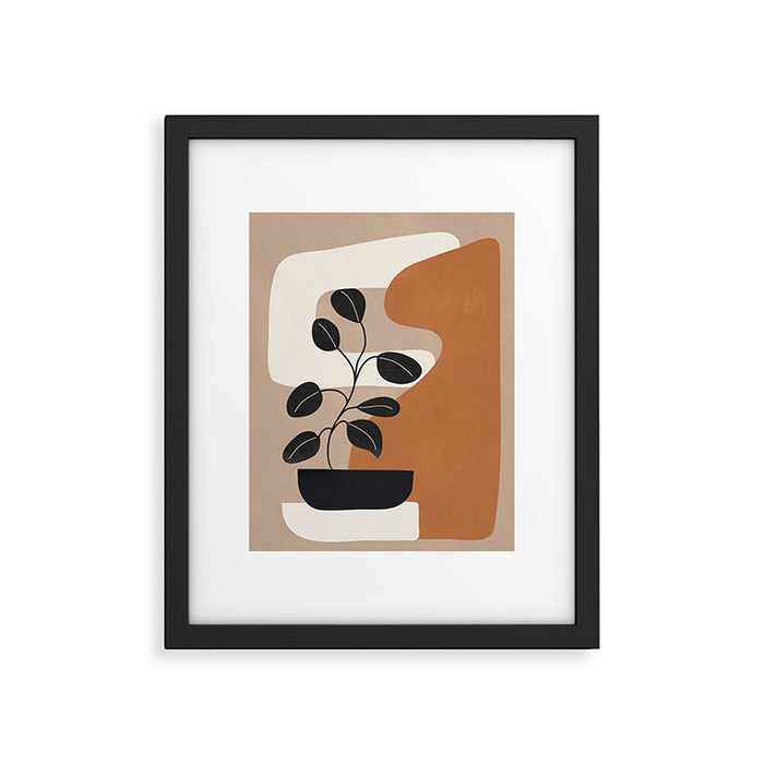 Modern Abstract Minimal Shapes Branches Art 7 Framed Art Print Gallery Image 1
