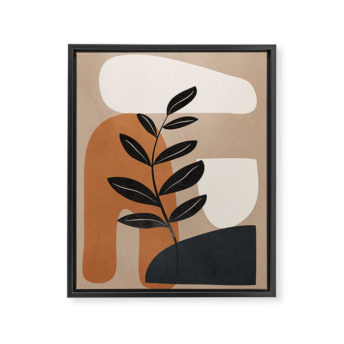 Modern Abstract Minimal Shapes Branches Art 8 Framed Canvas Print Gallery Image 1