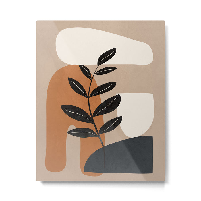 Modern Abstract Minimal Shapes Branches Art 8 Metal Print Gallery Image 1