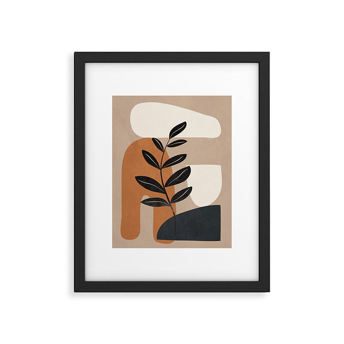 Modern Abstract Minimal Shapes Branches Art 8 Framed Art Print Gallery Image 1