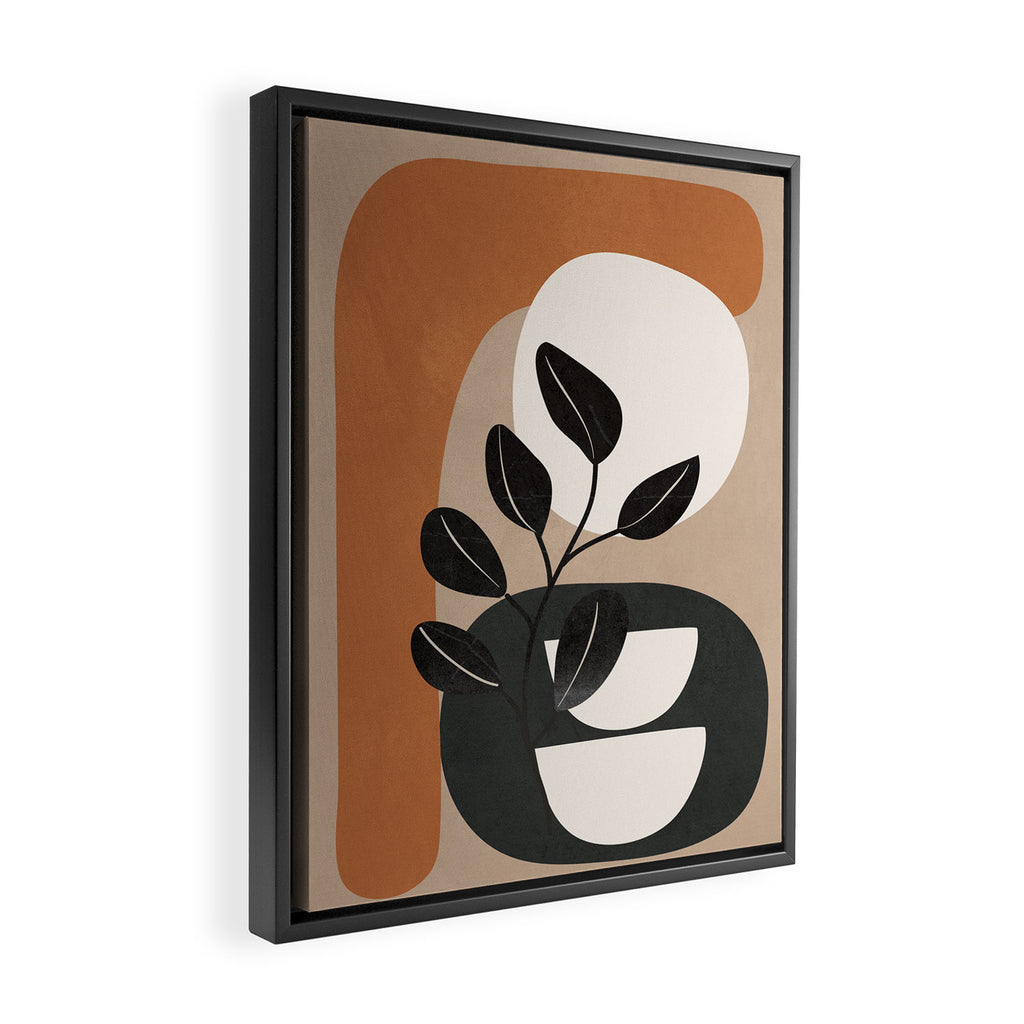 Modern Abstract Minimal Shapes Branches Art 9 Framed Canvas Print Gallery Image 2