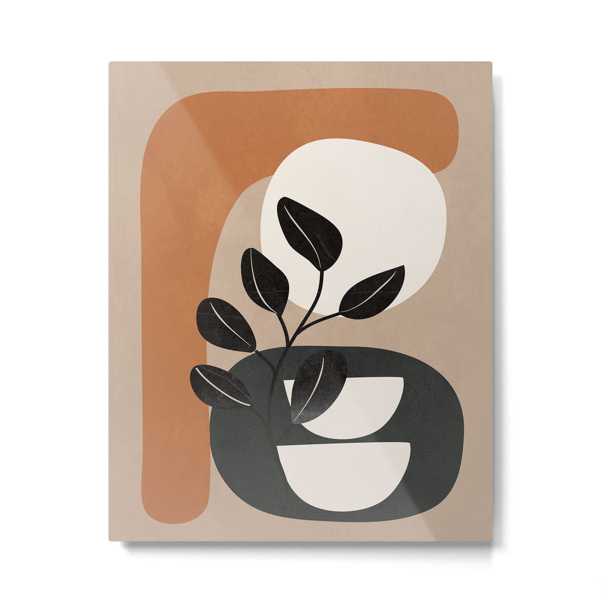 Modern Abstract Minimal Shapes Branches Art 9 Metal Print Gallery Image 4