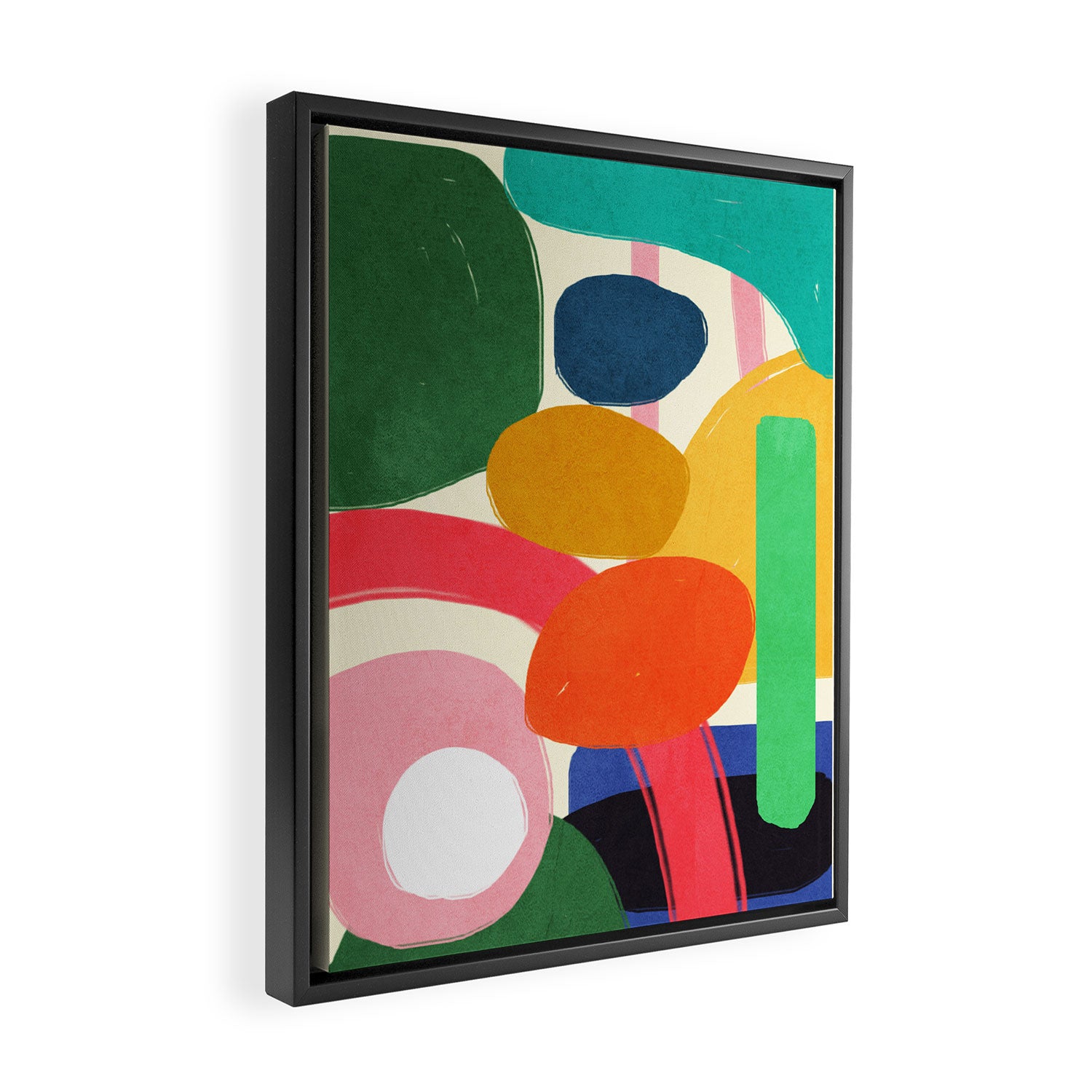 Modern Abstract Shape 01 Framed Canvas Print Gallery Image 2