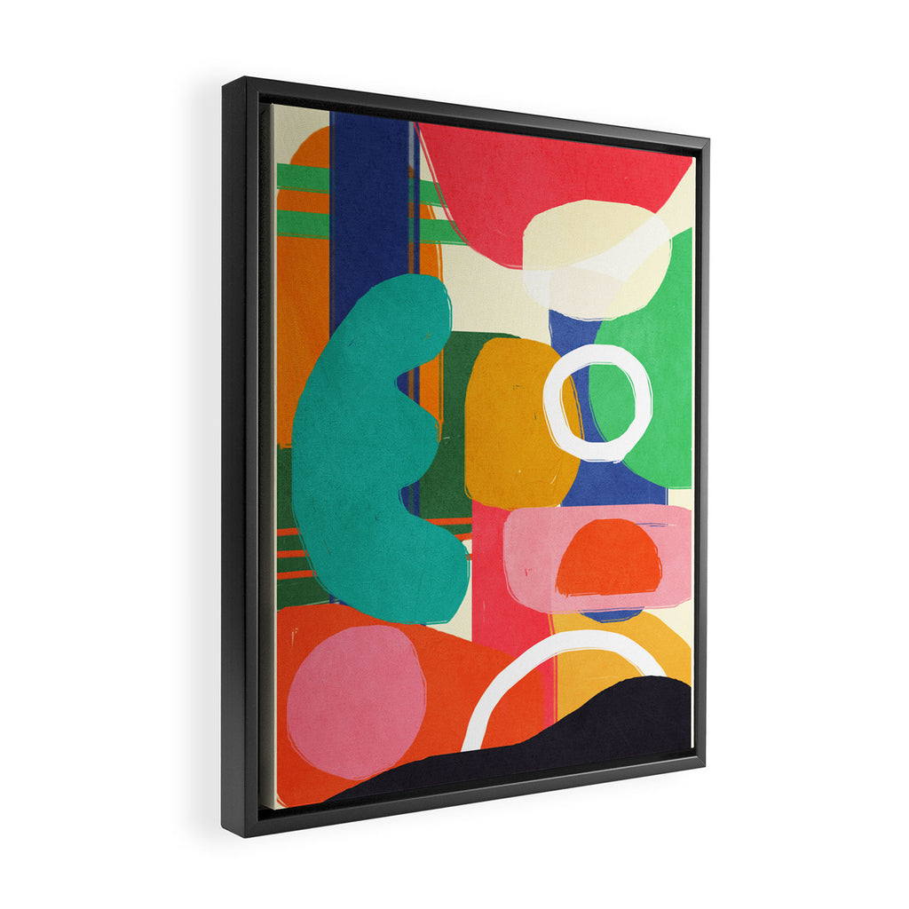 Modern Abstract Shape 02 Framed Canvas Print Gallery Image 2