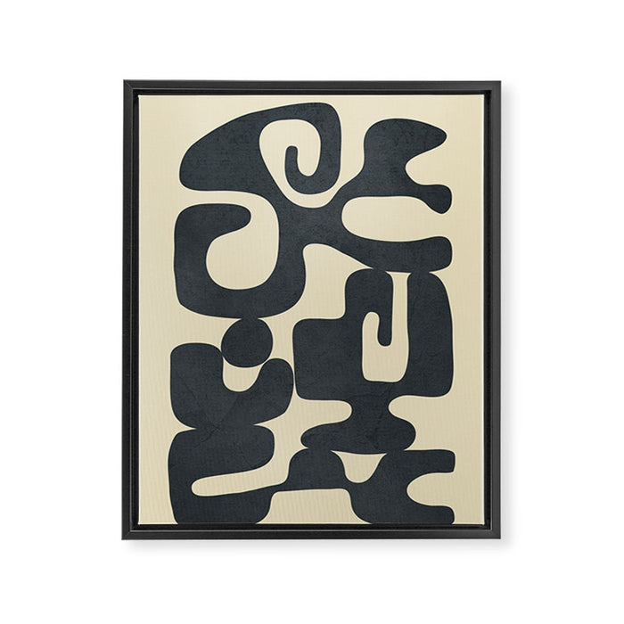 Modern Abstract  Shapes 1 Framed Canvas Print Gallery Image 1