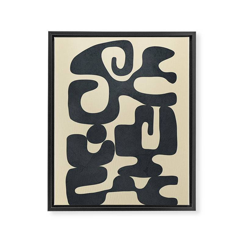 Modern Abstract  Shapes 1 Framed Canvas Print Gallery Image 6
