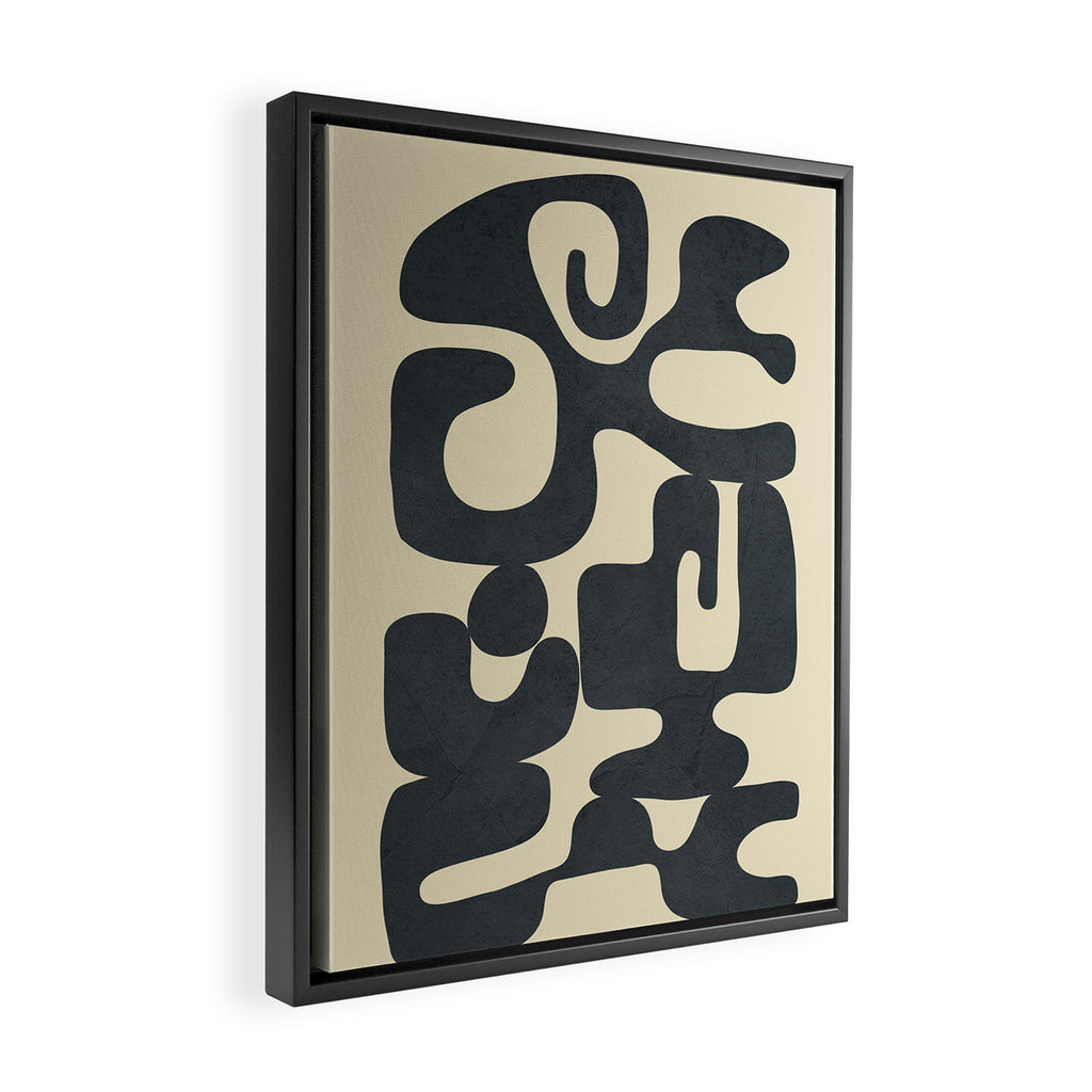 Modern Abstract  Shapes 1 Framed Canvas Print Gallery Image 2