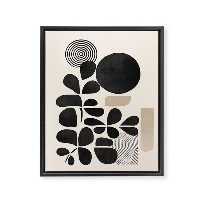 Modern Botanicals - Abstract Minimalist Shapes Framed Canvas Print Gallery Image 1