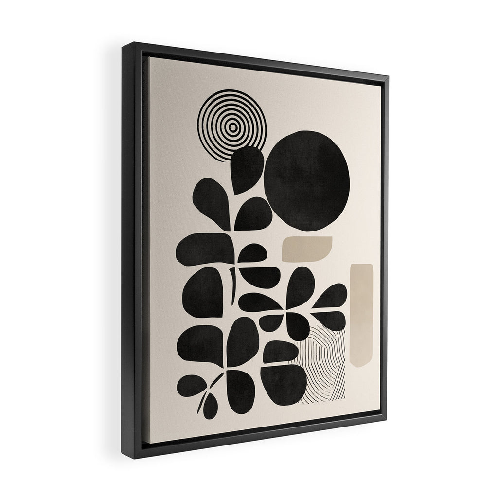 Modern Botanicals - Abstract Minimalist Shapes Framed Canvas Print Gallery Image 2