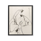 Modern Cat Sketch Framed Canvas Print Gallery Image 6