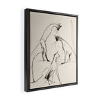 Modern Cat Sketch Framed Canvas Print Gallery Image 2