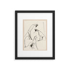 Modern Cat Sketch Framed Art Print Gallery Image 5