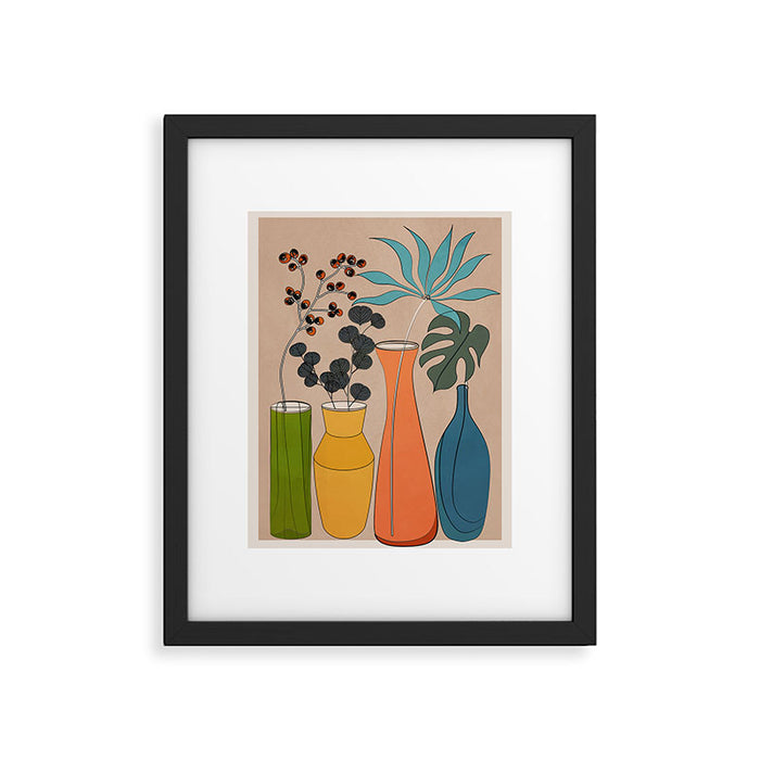 Modern Minimalist Abstract Vases 1 Framed Art Print Gallery Image 1