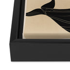 Modern Minimalist Abstract Whales 1 Framed Canvas Print Gallery Image 3