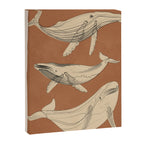 Modern Minimalist Abstract Whales 2 Canvas Print Gallery Image 6