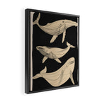 Modern Minimalist Abstract Whales 3 Framed Canvas Print Gallery Image 2