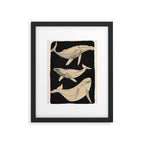 Modern Minimalist Abstract Whales 3 Framed Art Print Gallery Image 5