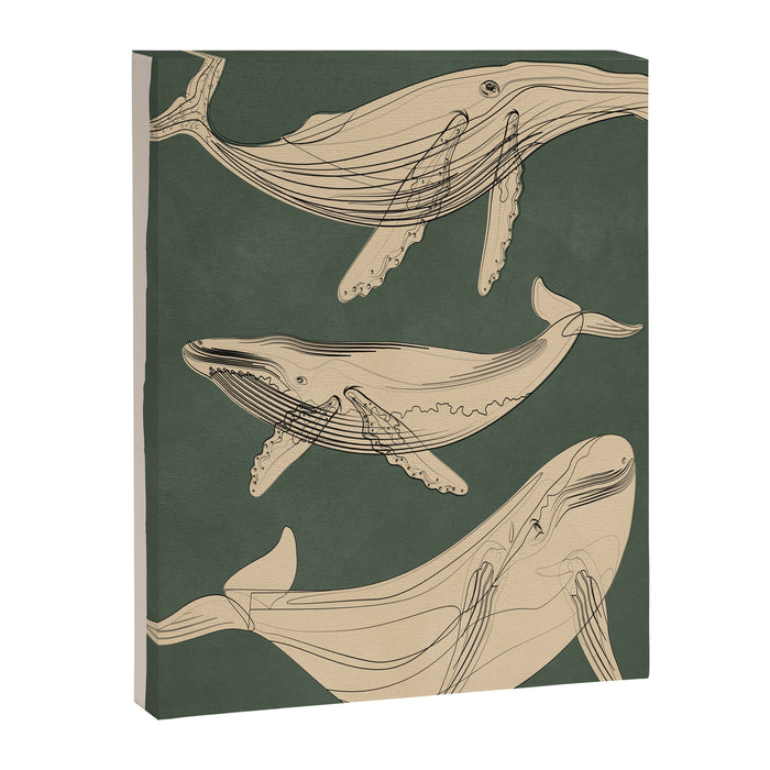 Modern Minimalist Abstract Whales 4 Canvas Print Gallery Image 1