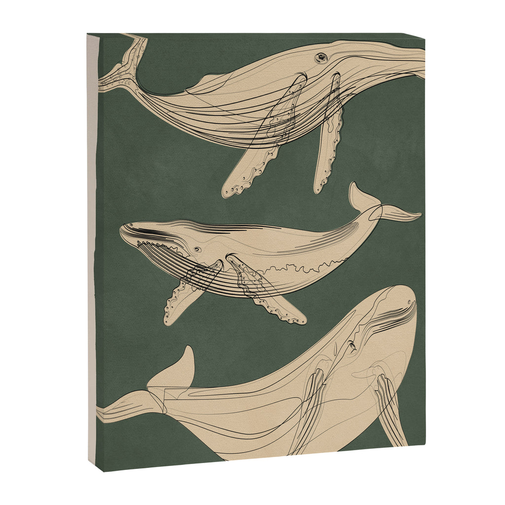 Modern Minimalist Abstract Whales 4 Canvas Print Gallery Image 6