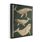 Modern Minimalist Abstract Whales 4 Framed Canvas Print Gallery Image 2