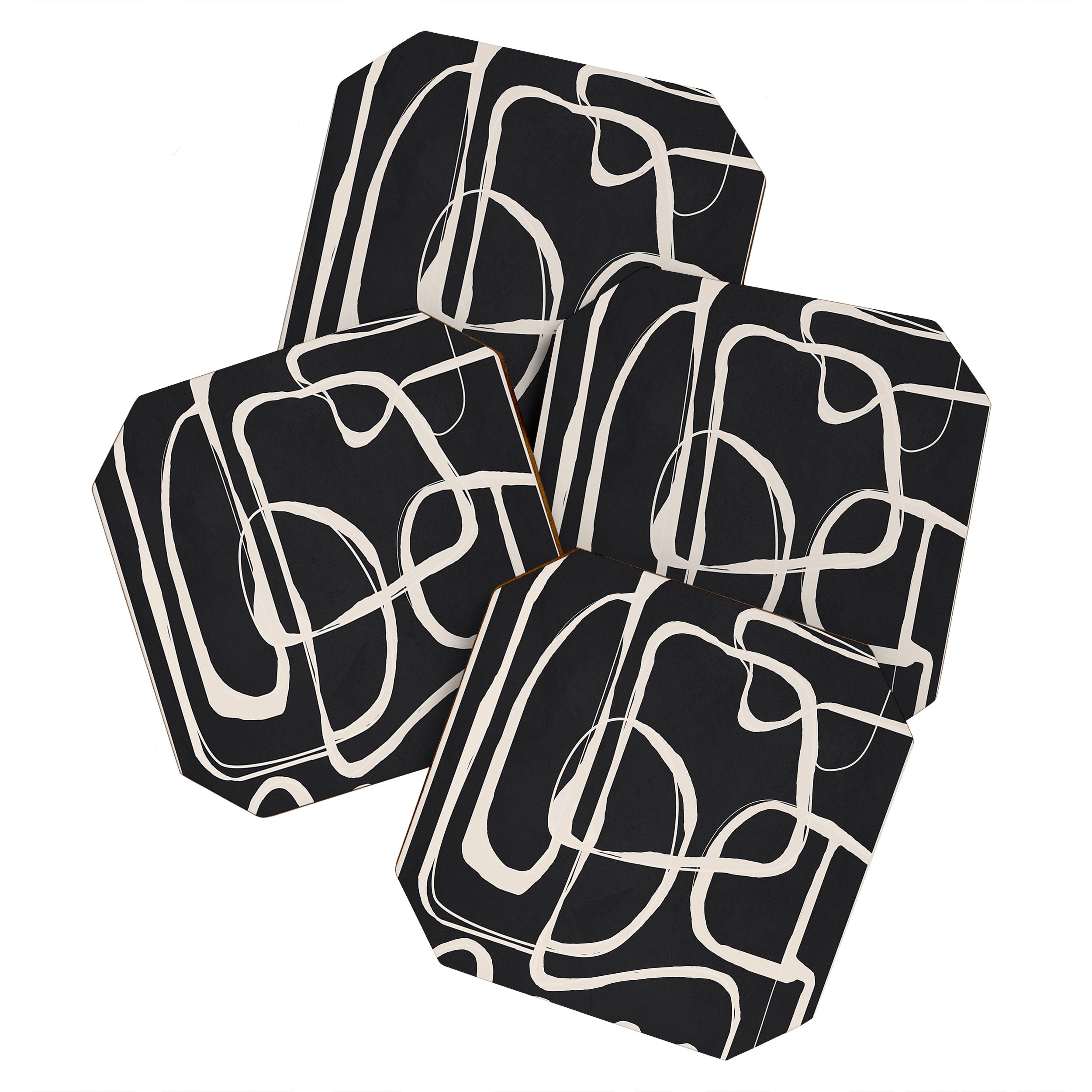 Modern Minimalist One Line Art 1 Coaster Gallery Image 1